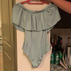 Off the shoulder body suit